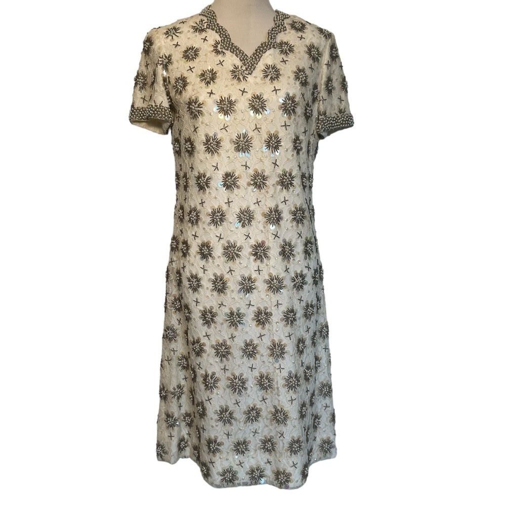 Vintage Robinsons beaded sequin dress